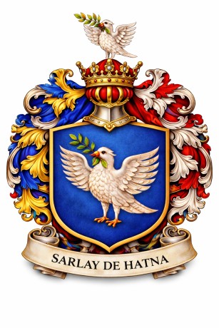 Nejstarší erb z roku 1622 Jána Sarlaya z Hatné